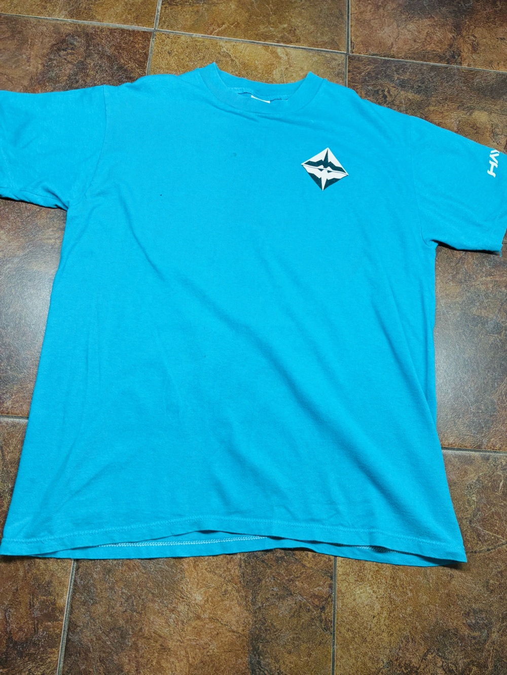 1989 Powell Men's Teal Short-Sleeve Graphic T-Shirt